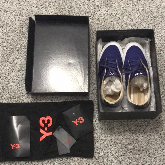 Y-3 Men's Purple and White Sneakers  Size US 8.5 - Picture 9 of 9